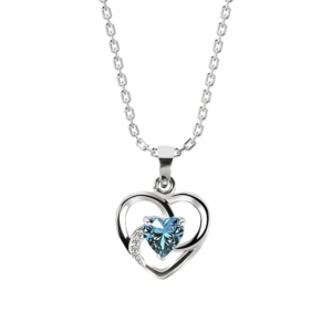 Clara 925 Sterling Silver Olesya Heart Pendant Earrings Chain Bracelet Anklet Ring for Women & Girls| Platinum Plated | Gift for her