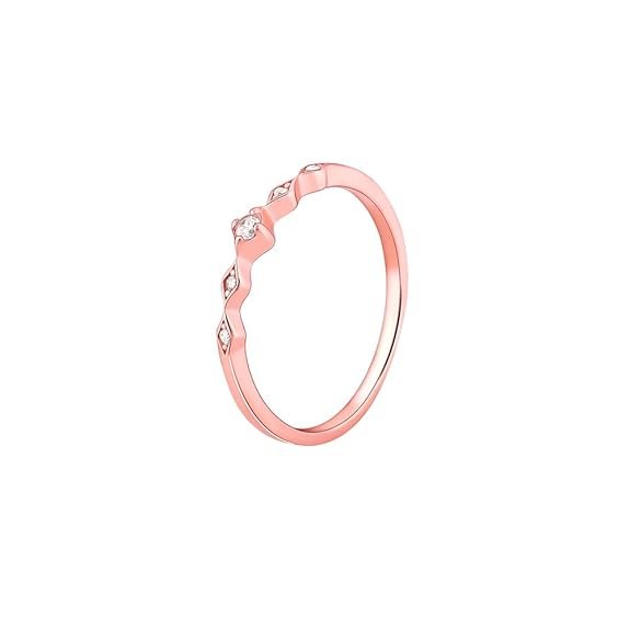 GIVA 925 Silver Rose Gold Flamme Ring,Fixed Size,Indian - 11| Gifts for Women and Girls | With Certificate of Authenticity and 925 Stamp | 6 Months Warranty* - Image 2