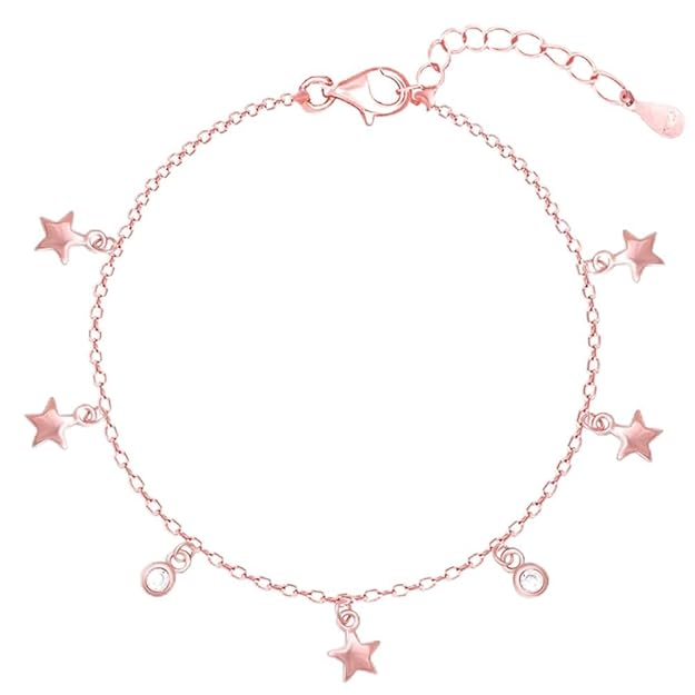 GIVA 925 Silver Rose Gold Zircon Marvel Bracelet, Adjustable | Gifts for Girlfriend, Gifts for Women & Girls| With Certificate of Authenticity and 925 Stamp | 6 Month Warranty