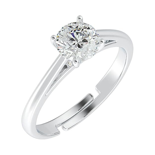 Clara Pure Real 925 Sterling Silver Adjustable Ring Band | Multiple Design Options | Gift for Women and Girls