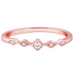 GIVA 925 Silver Rose Gold Flamme Ring,Fixed Size,Indian - 11| Gifts for Women and Girls | With Certificate of Authenticity and 925 Stamp | 6 Months Warranty*