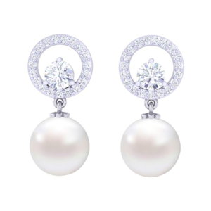 CLARA 925 Sterling Silver Dante Pearl Pendant Earrings Chain Bracelet Ring for Women & Girls| Platinum Plated | Gift for her