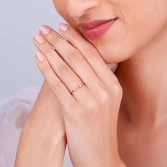 GIVA 925 Silver Rose Gold Flamme Ring,Fixed Size,Indian - 11| Gifts for Women and Girls | With Certificate of Authenticity and 925 Stamp | 6 Months Warranty* - Image 3