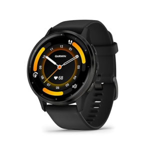 Garmin Venu 3 Slate Stainless Steel Smart Watch Bezel with Black Case