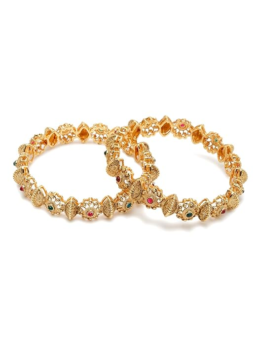 YouBella Jewellery for Women Gold Plated Bracelet Bangles for Women - Image 3