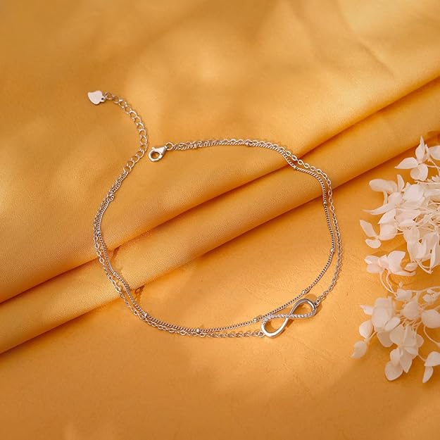 GIVA 925 Silver Infinite Glow Anklet | Gifts for Women and Girls | With Certificate of Authenticity and 925 Stamp | 6 Months Warranty - Image 2